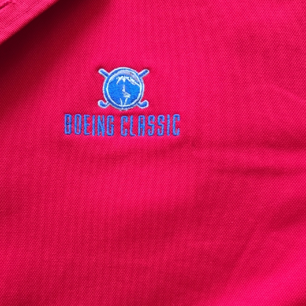 Boeing Classic RED NIKE dri Fit  Polo Shirt